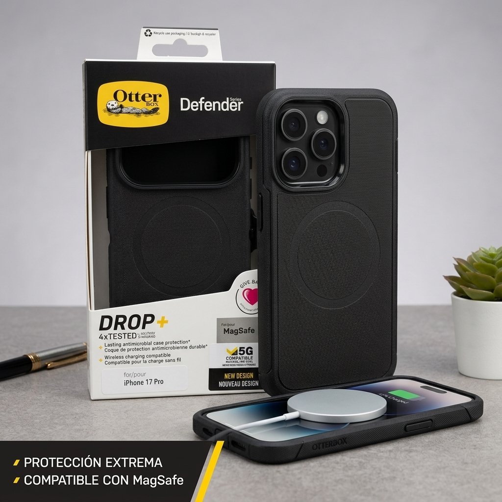 Estuche Otterbox Defender Magsafe Iphone 17 pro negro — foto 4
