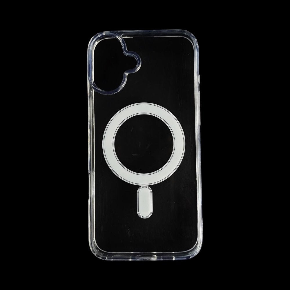 Estuche el rey botones gris color trasparente con magsafe iphone 16 plus
