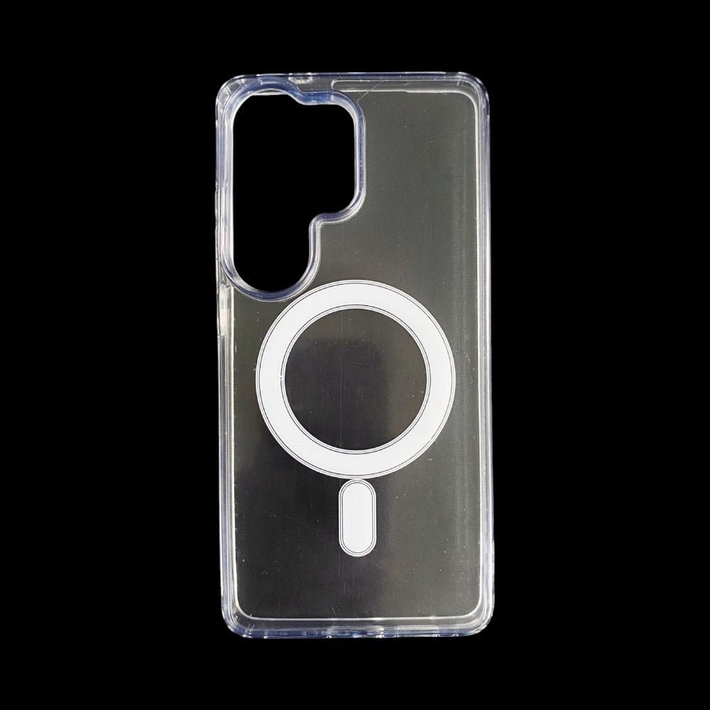 Estuche el rey botones gris color trasparente con magsafe samsung s25 ultra