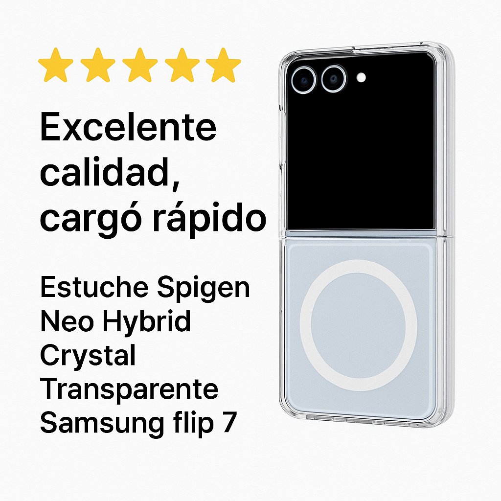 Estuche Spigen Neo Hybrid Crytal Transparente Samsung flip 7 — foto 5