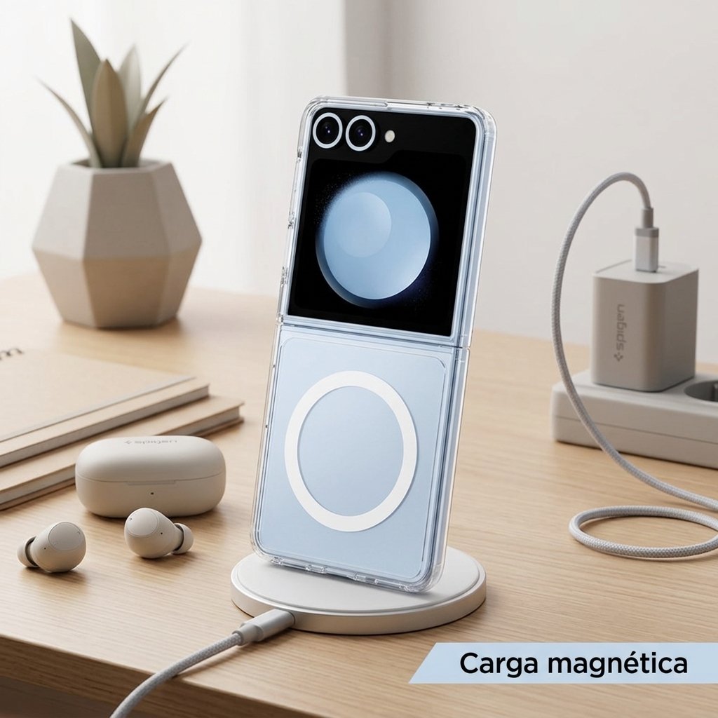 Estuche Spigen Neo Hybrid Crytal Transparente Samsung flip 7 — foto 4